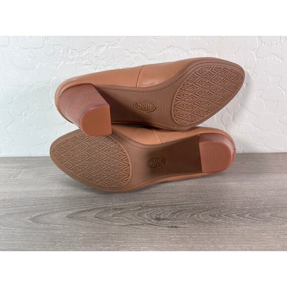 Sofft Parisa Light Tan Leather 3" Block Heels- Women's Size 9 M- NWOB - Picture 6 of 8
